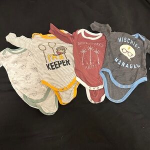 Harry Potter & Star Wars Baby Bodysuit Set - 6M